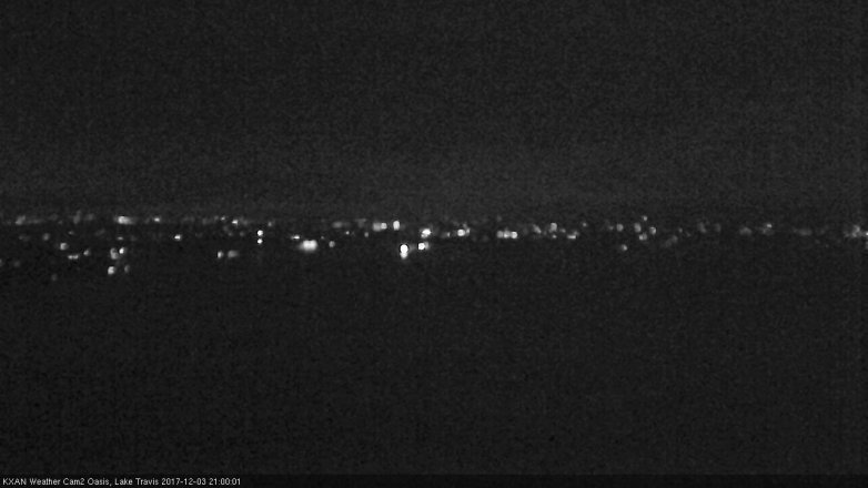 Lake Travis webcam, December 3, 2017 8:15 PM CT