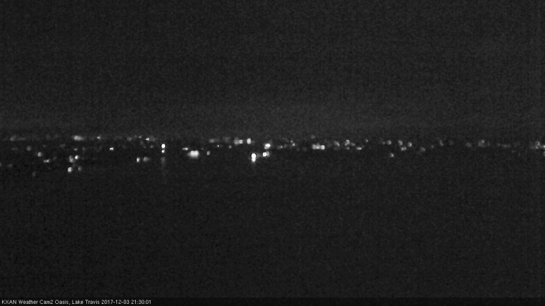 Lake Travis webcam, December 3, 2017 8:40 PM CT