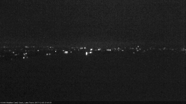 Lake Travis webcam, December 3, 2017 9:10 PM CT