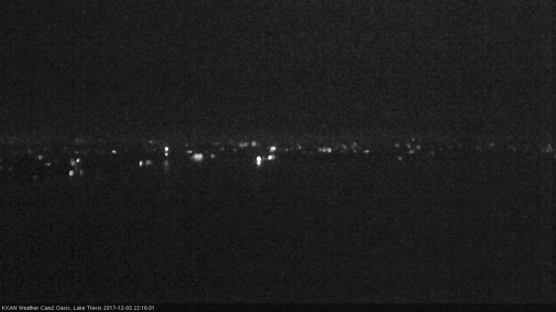 Lake Travis webcam, December 3, 2017 9:20 PM CT