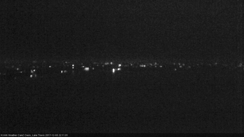 Lake Travis webcam, December 3, 2017 9:35 PM CT
