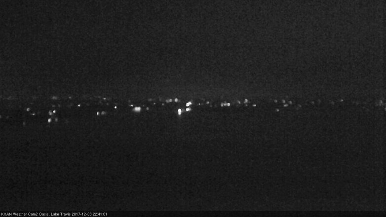 Lake Travis webcam, December 3, 2017 10:05 PM CT