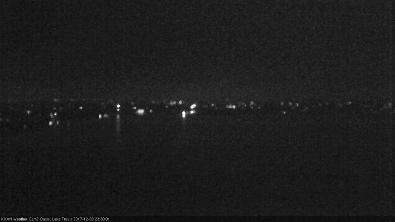 Lake Travis webcam, December 3, 2017 10:45 PM CT