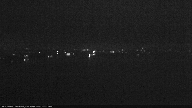 Lake Travis webcam, December 3, 2017 10:50 PM CT