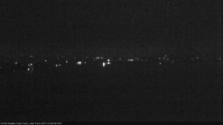 Lake Travis webcam, December 3, 2017 11:30 PM CT