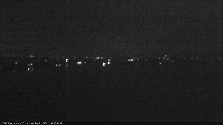 Lake Travis webcam, December 3, 2017 11:45 PM CT