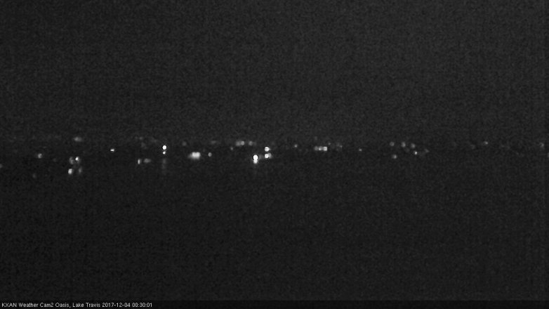 Lake Travis webcam, December 3, 2017 12:00 AM CT