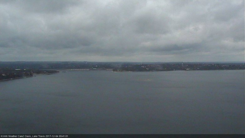 Lake Travis webcam, December 4, 2017 9:00 AM CT