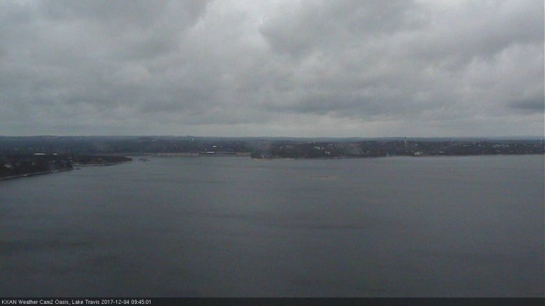 Lake Travis webcam, December 4, 2017 9:10 AM CT