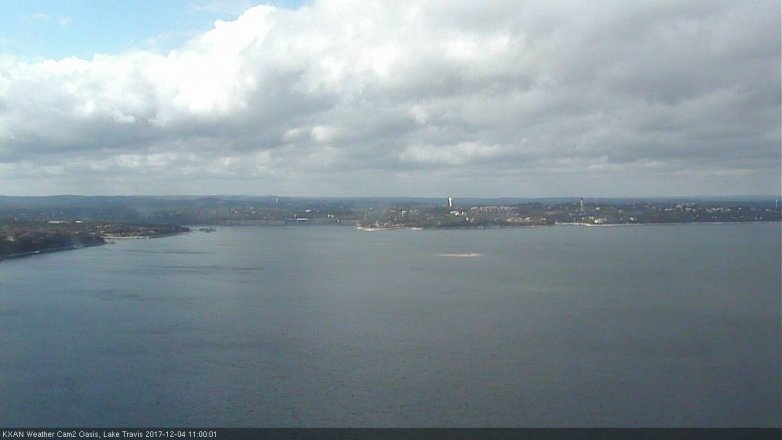 Lake Travis webcam, December 4, 2017 10:20 AM CT