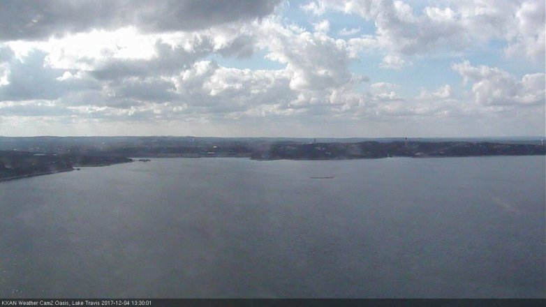 Lake Travis webcam, December 4, 2017 12:45 PM CT