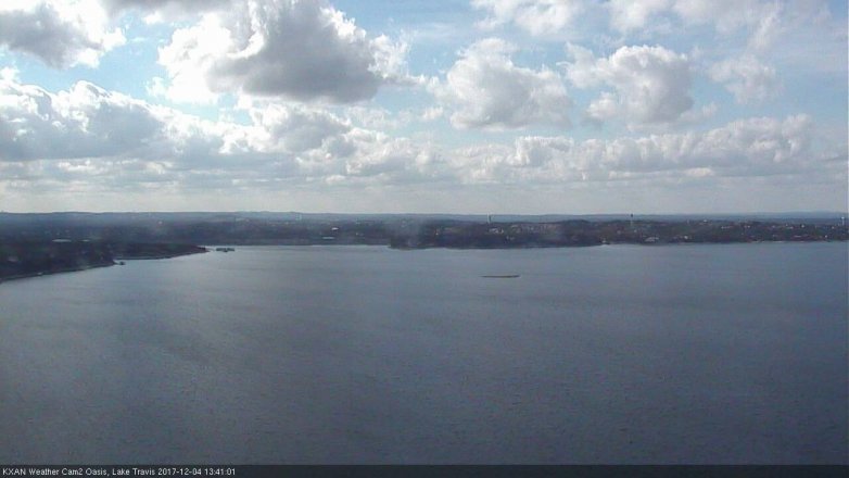 Lake Travis webcam, December 4, 2017 12:50 PM CT