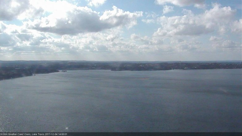 Lake Travis webcam, December 4, 2017 1:10 PM CT