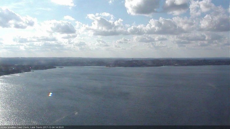 Lake Travis webcam, December 4, 2017 1:35 PM CT