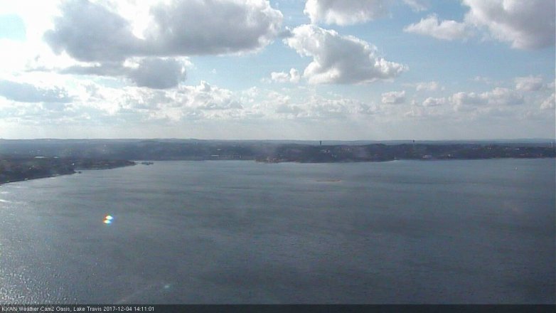 Lake Travis webcam, December 4, 2017 1:40 PM CT