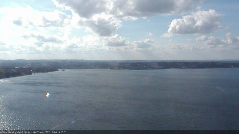 Lake Travis webcam, December 4, 2017 1:45 PM CT