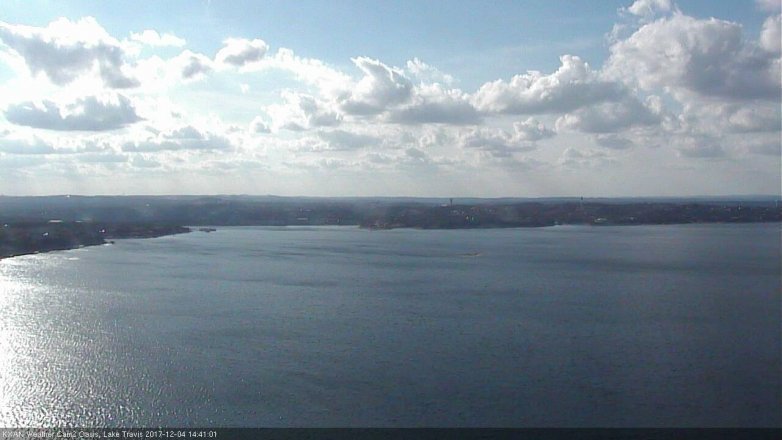 Lake Travis webcam, December 4, 2017 1:55 PM CT
