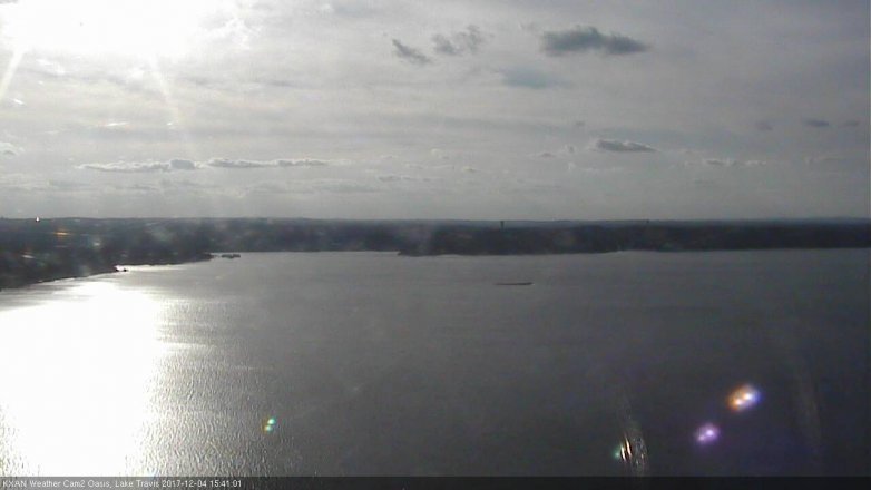 Lake Travis webcam, December 4, 2017 2:55 PM CT