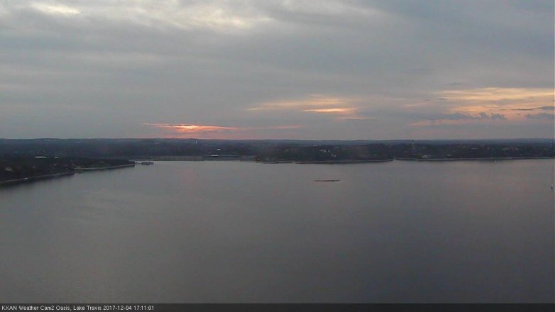 Lake Travis webcam, December 4, 2017 4:15 PM CT