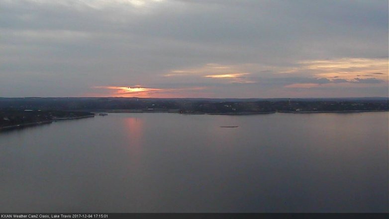 Lake Travis webcam, December 4, 2017 4:25 PM CT