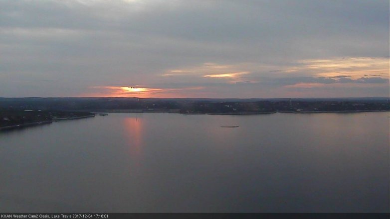 Lake Travis webcam, December 4, 2017 4:30 PM CT