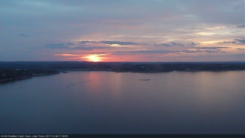 Lake Travis webcam, December 4, 2017 4:50 PM CT