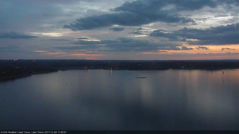 Lake Travis webcam, December 4, 2017 4:55 PM CT