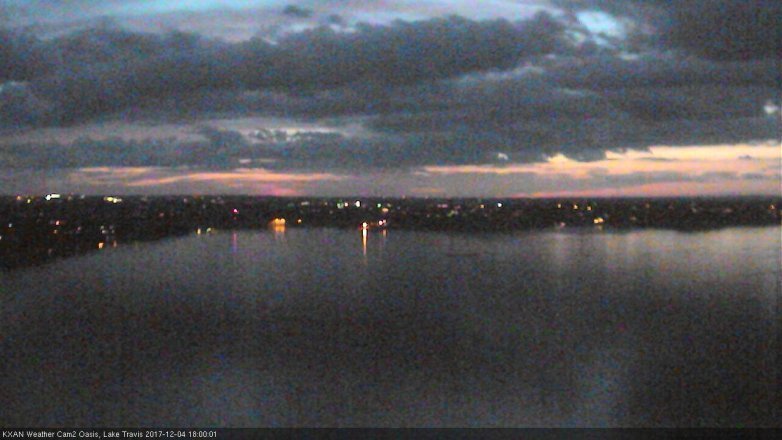 Lake Travis webcam, December 4, 2017 5:05 PM CT