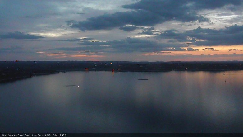 Lake Travis webcam, December 4, 2017 5:15 PM CT