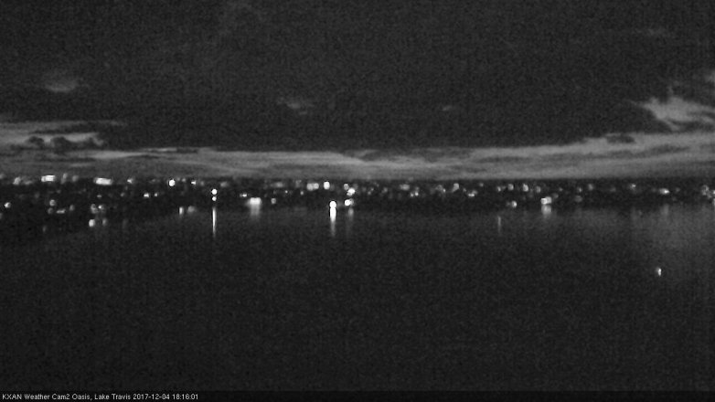 Lake Travis webcam, December 4, 2017 5:40 PM CT