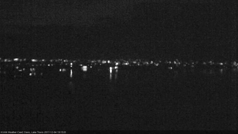 Lake Travis webcam, December 4, 2017 6:45 PM CT
