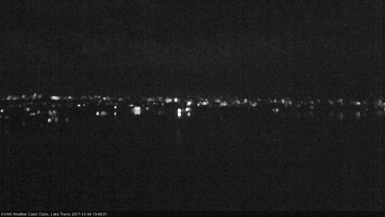 Lake Travis webcam, December 4, 2017 7:15 PM CT