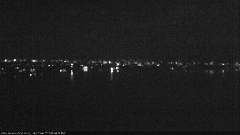 Lake Travis webcam, December 4, 2017 7:20 PM CT