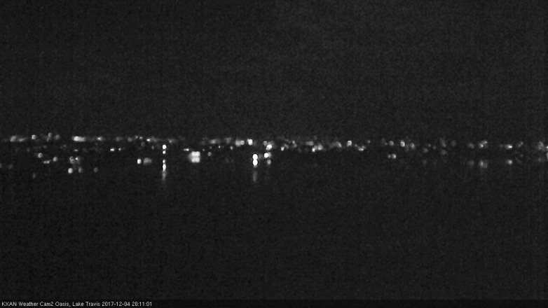 Lake Travis webcam, December 4, 2017 7:30 PM CT