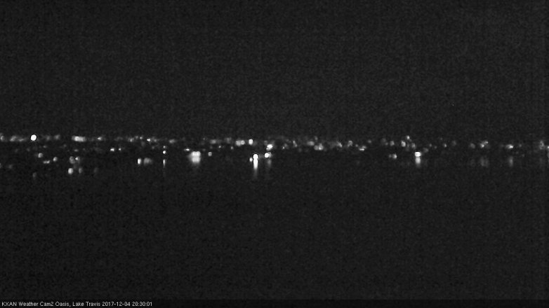 Lake Travis webcam, December 4, 2017 7:55 PM CT