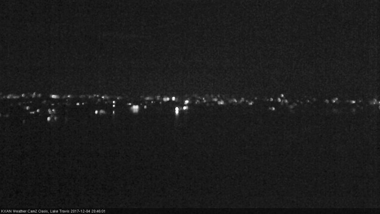 Lake Travis webcam, December 4, 2017 8:05 PM CT