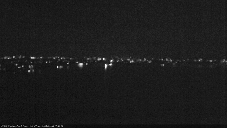 Lake Travis webcam, December 4, 2017 8:10 PM CT