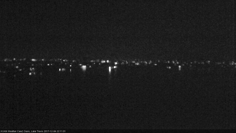 Lake Travis webcam, December 4, 2017 9:40 PM CT