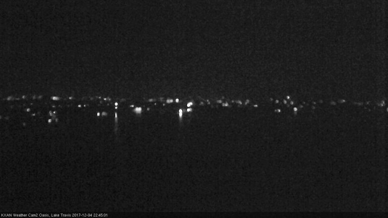 Lake Travis webcam, December 4, 2017 9:50 PM CT