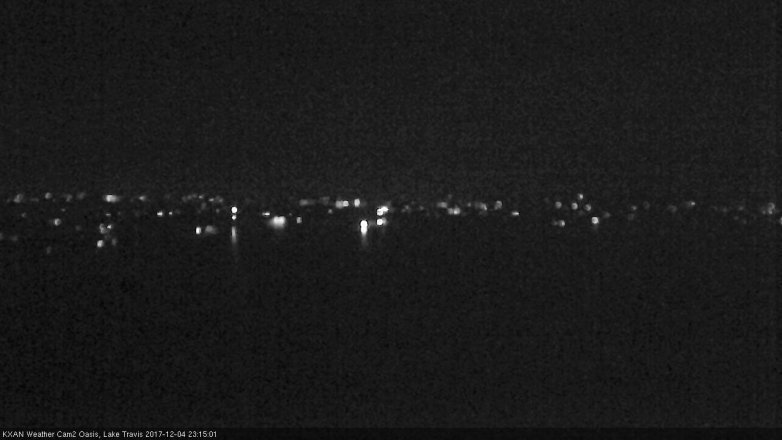Lake Travis webcam, December 4, 2017 10:35 PM CT