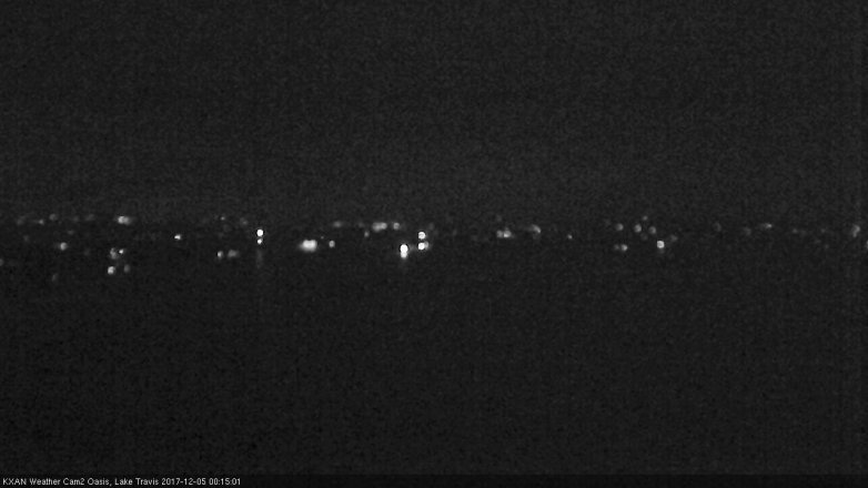Lake Travis webcam, December 4, 2017 11:25 PM CT