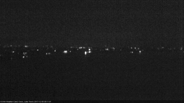 Lake Travis webcam, December 4, 2017 11:40 PM CT