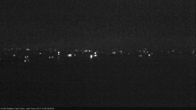 Lake Travis webcam, December 4, 2017 11:50 PM CT