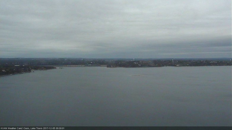 Lake Travis webcam, December 5, 2017 9:00 AM CT