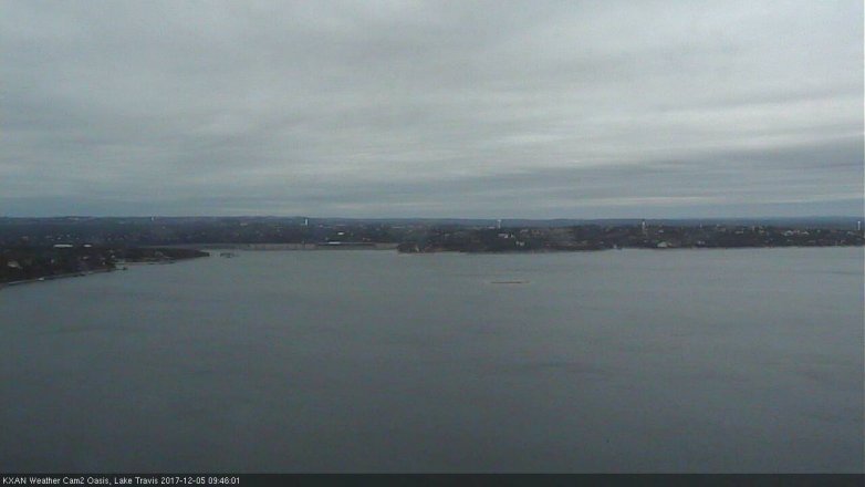 Lake Travis webcam, December 5, 2017 9:05 AM CT