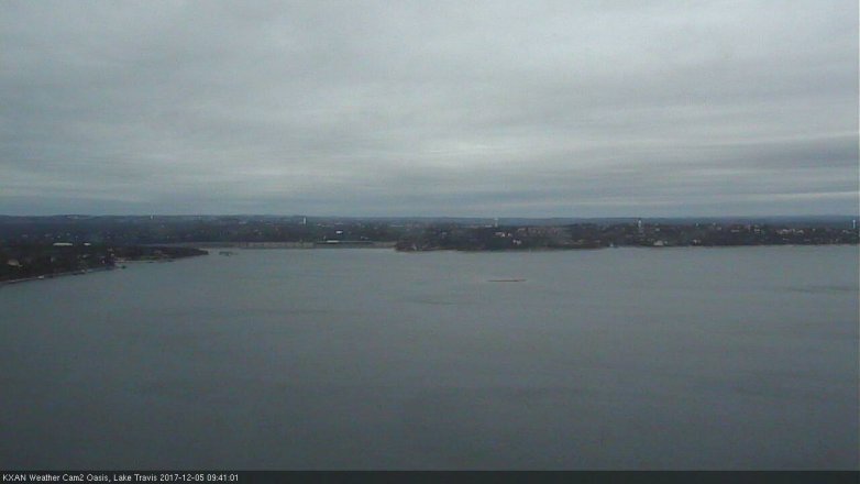 Lake Travis webcam, December 5, 2017 9:10 AM CT