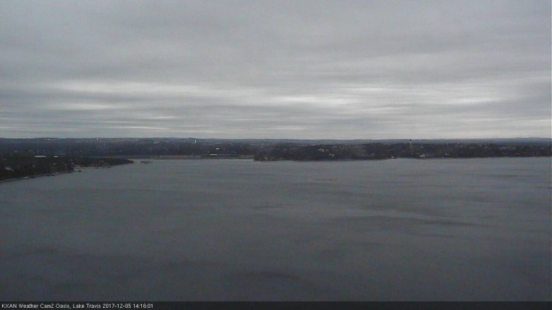 Lake Travis webcam, December 5, 2017 1:25 PM CT