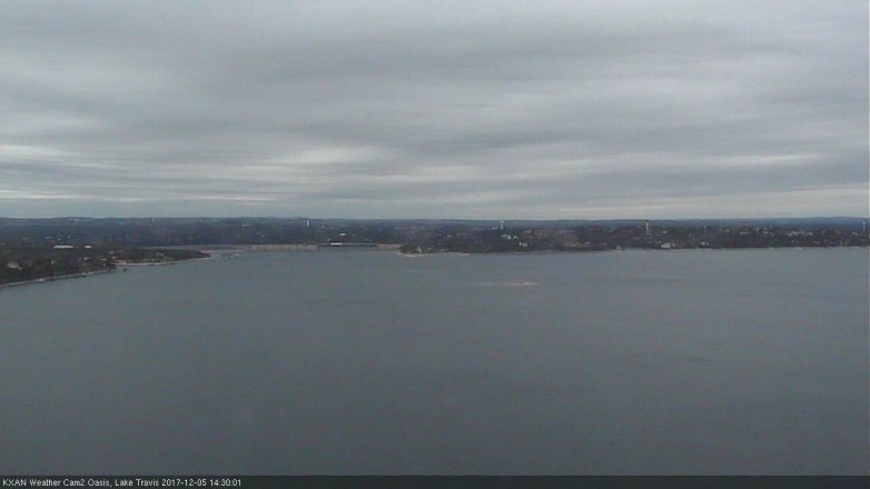 Lake Travis webcam, December 5, 2017 1:40 PM CT