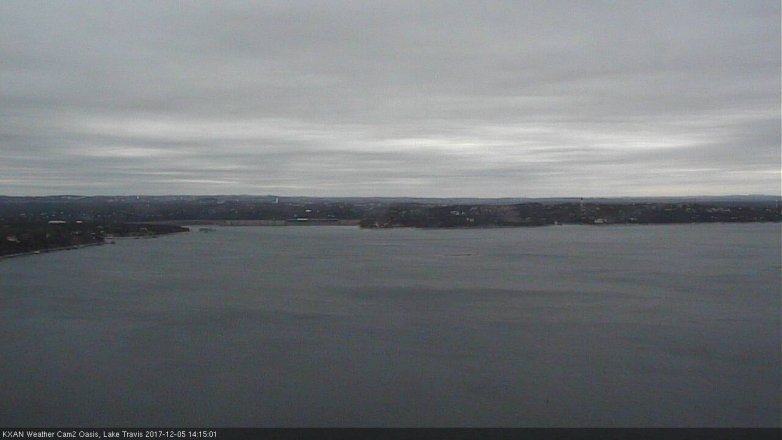 Lake Travis webcam, December 5, 2017 1:45 PM CT