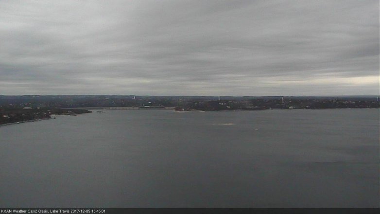Lake Travis webcam, December 5, 2017 3:05 PM CT
